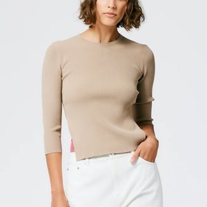 Tibi Giselle cutout ribbed-knit sweater